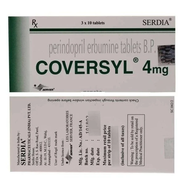 Coversyl 4mg Tablet  - Prescription Required