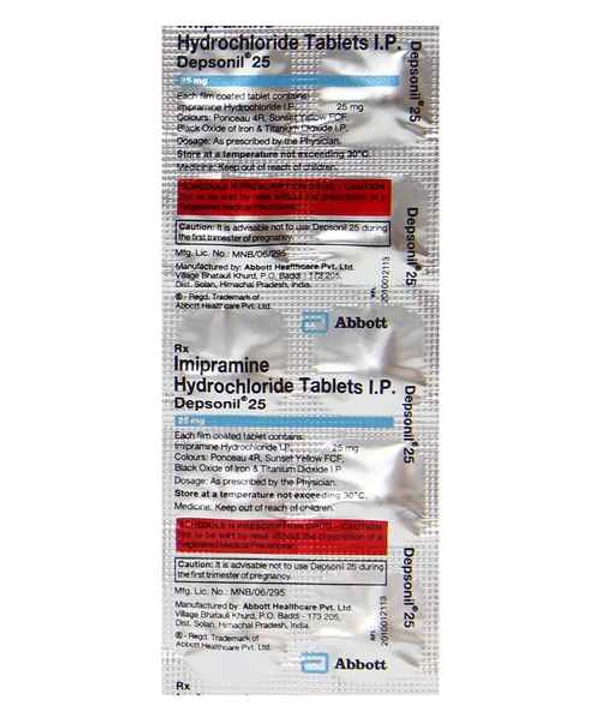 Depsonil 25mg Tablet  - Prescription Required