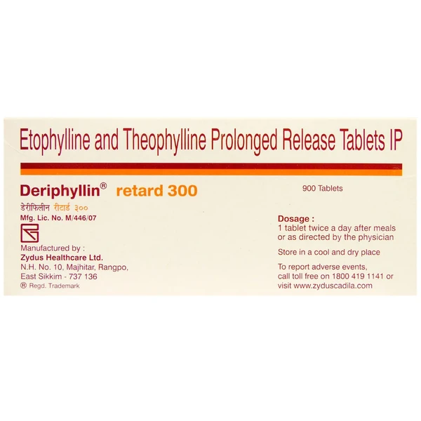 Deriphyllin Retard 300 Tablet  - Prescription Required