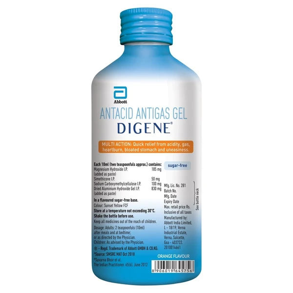 Digene Acidity & Gas Relief Gel Orange