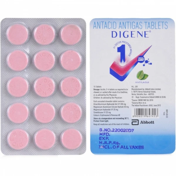 Digene Acidity & Gas Relief Tablet Mint