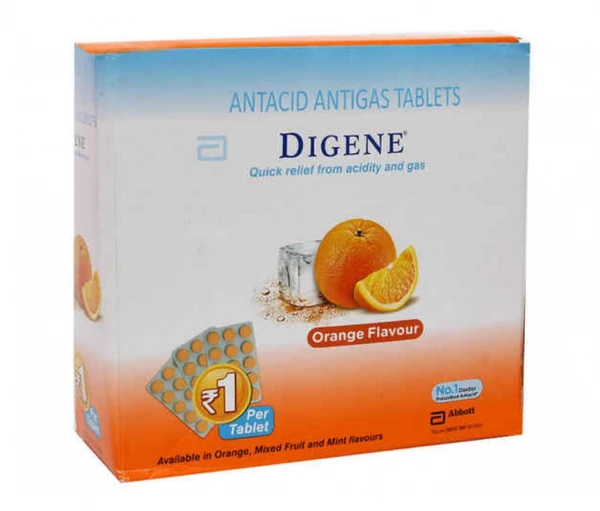 Digene Acidity & Gas Relief Tablet Orange