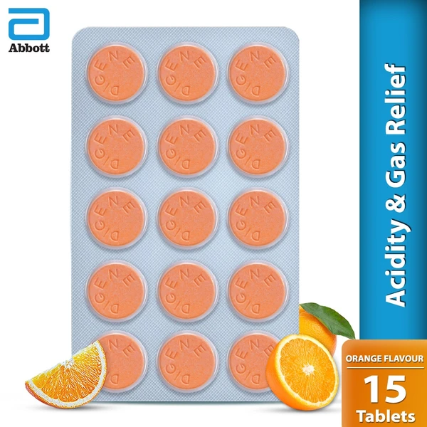 Digene Acidity & Gas Relief Tablet Orange