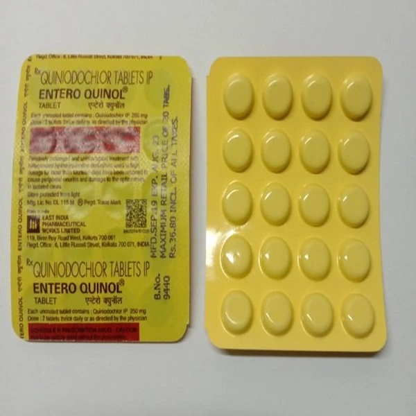 Enteroquinol 250mg Tablet  - Prescription Required