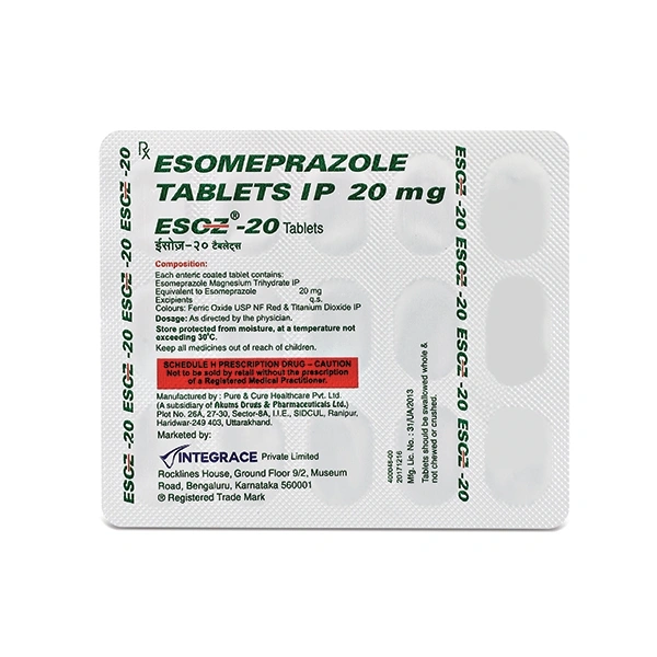 Esoz 20 Tablet  - Prescription Required