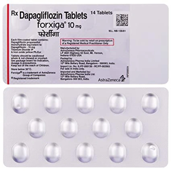 Forxiga 10mg Tablet  - Prescription Required