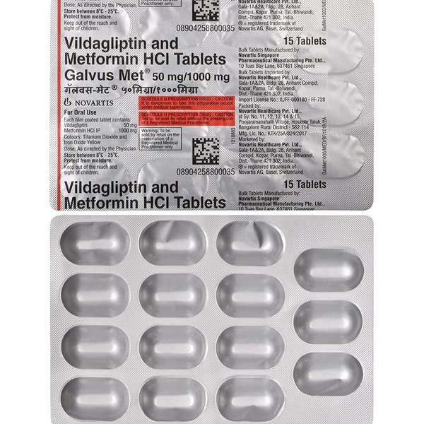 Galvus Met 50mg/1000mg Tablet  - Prescription Required