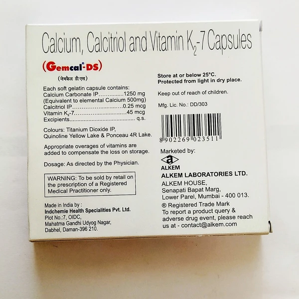 Gemcal-DS Soft Gelatin Capsule 