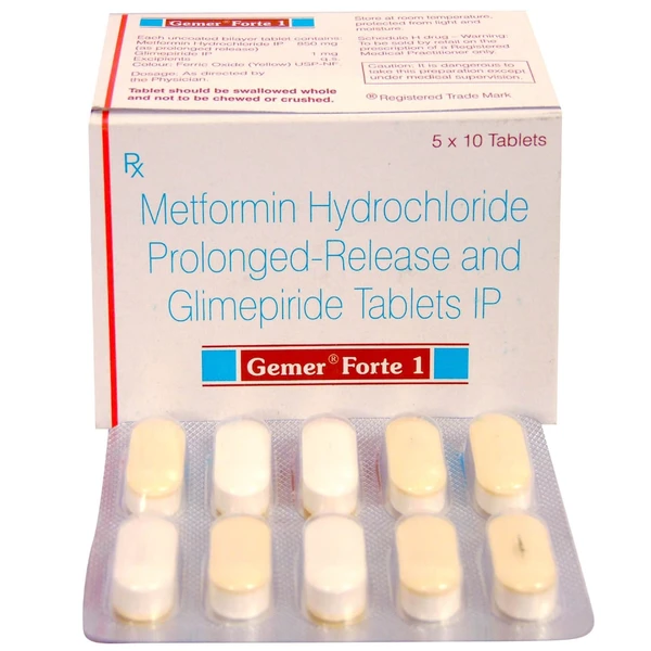 Gemer Forte 1 Tablet  - Prescription Required