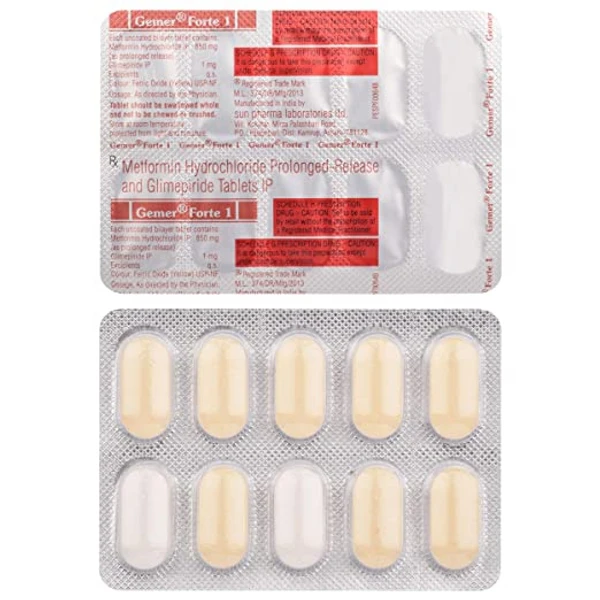 Gemer Forte 1 Tablet  - Prescription Required