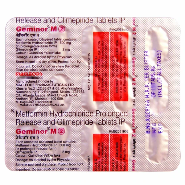 Geminor M 2 Tablet  - Prescription Required