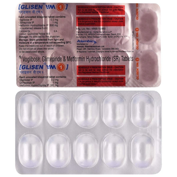 Glisen VM 1 Tablet  - Prescription Required