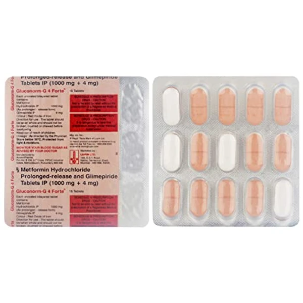 Gluconorm-G 4 Forte Tablet  - Prescription Required