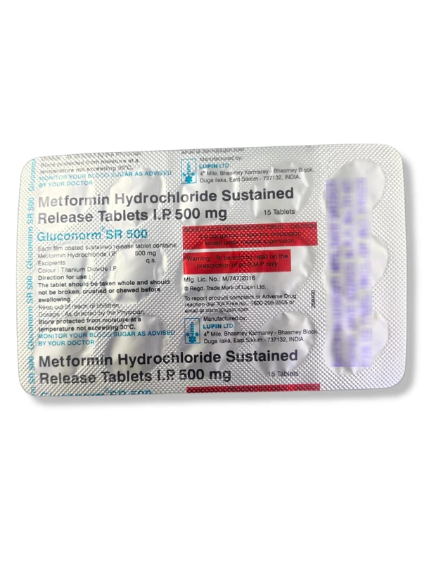 Gluconorm SR 500mg Tablet  - Prescription Required