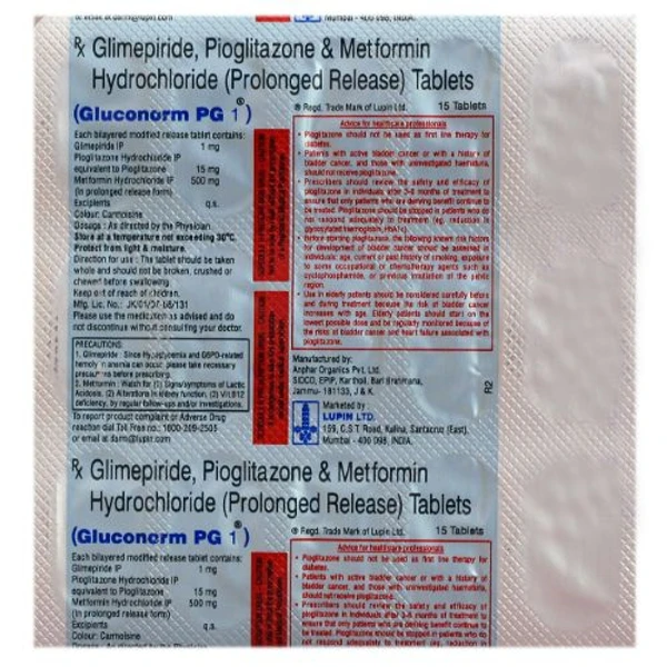 Gluconorm PG 1 Tablet  - Prescription Required