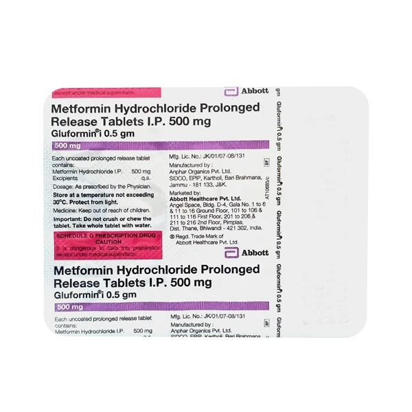 Gluformin 500 Tablet  - Prescription Required