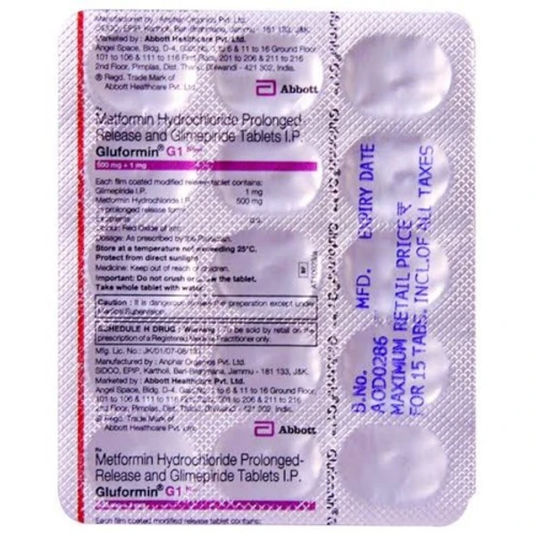 Gluformin G 1 Tablet  - Prescription Required