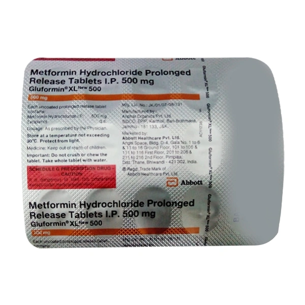 Gluformin XL 500 Tablet  - Prescription Required