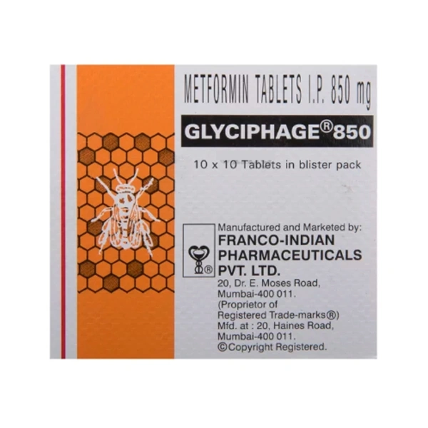 Glyciphage 850 Tablet  - Prescription Required