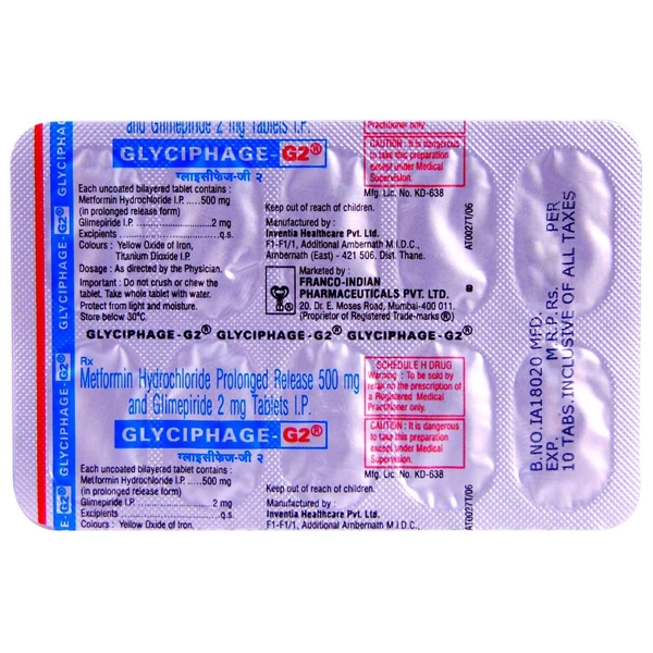 Glyciphage-G 2 Tablet  - Prescription Required