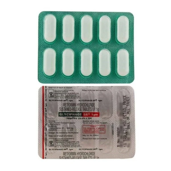 Glyciphage SR 1gm Tablet  - Prescription Required