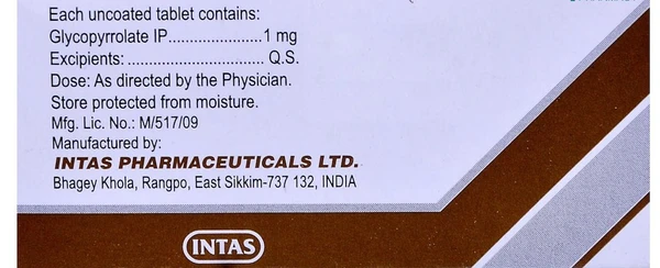 Glycolate 1 Tablet  - Prescription Required