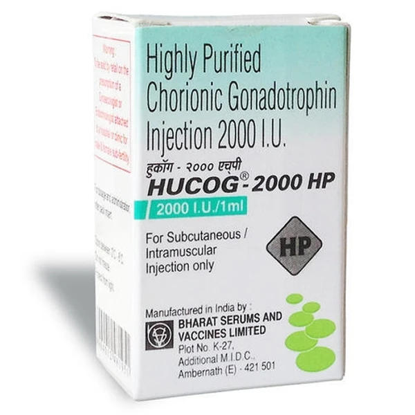 HUCOG 2000IU HP INJECTION 1 VIAL