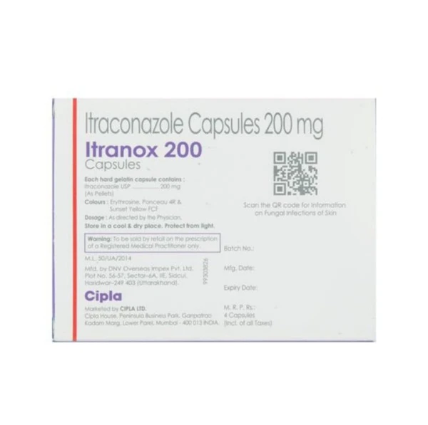 Itranox 200 Capsule  - Prescription Required