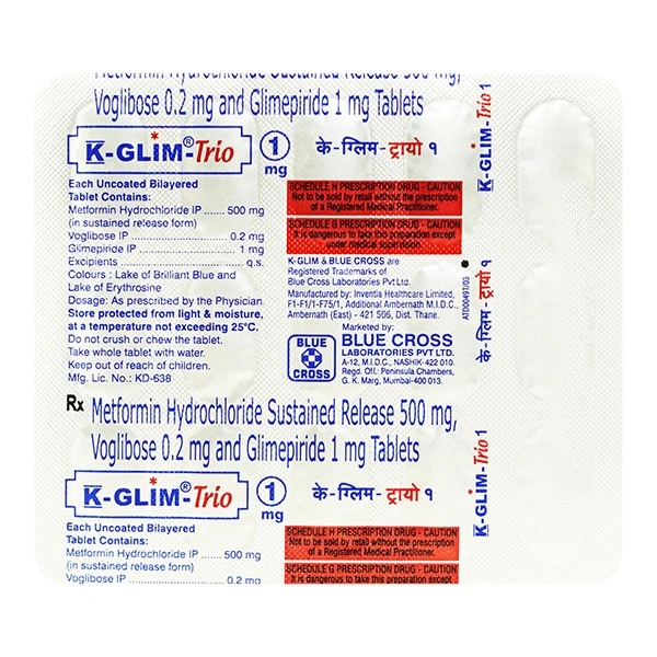 K-Glim-Trio 1mg Tablet  - Prescription Required