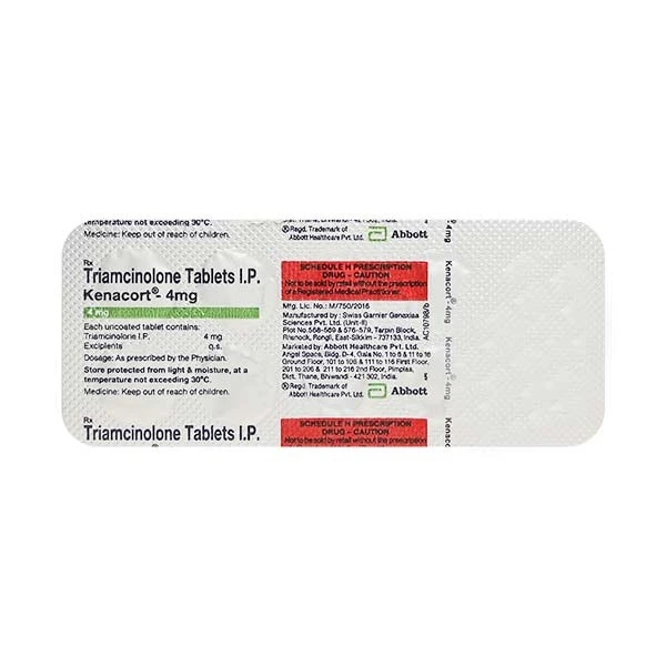 Kenacort 4mg Tablet  - Prescription Required