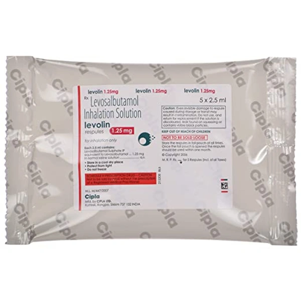 Levolin 1.25mg Respules  - Prescription Required