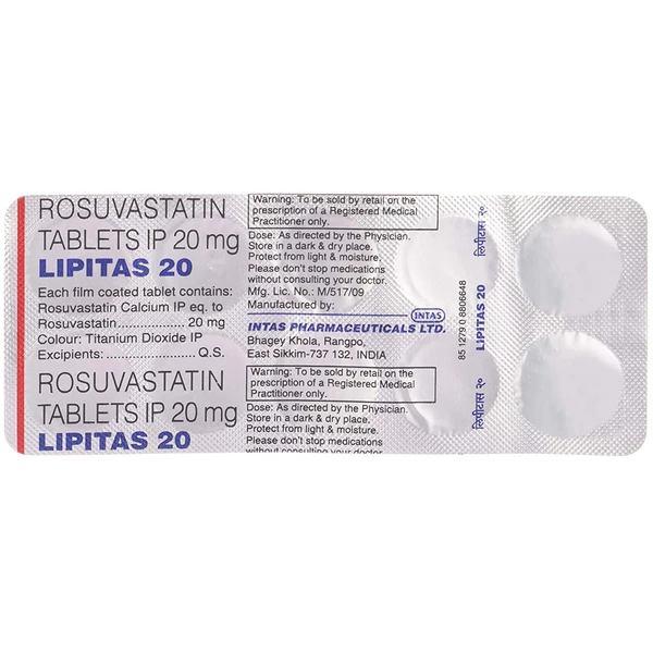 Lipitas 20 Tablet  - Prescription Required