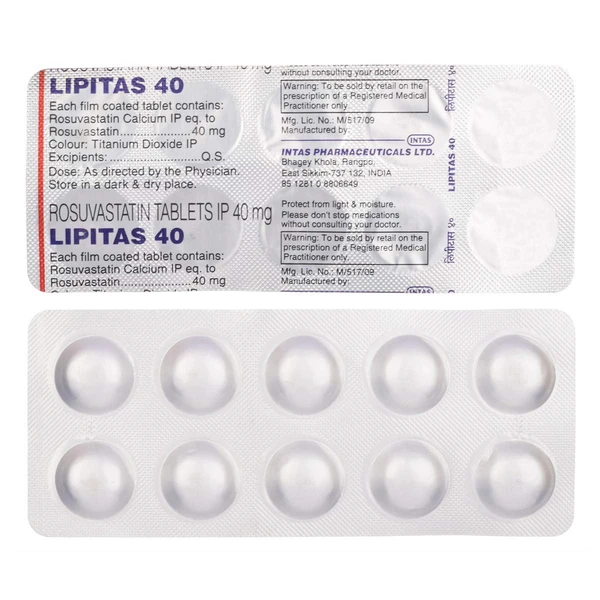 Lipitas 40mg Tablet  - Prescription Required