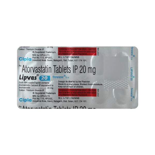 Lipvas 20 Tablet  - Prescription Required