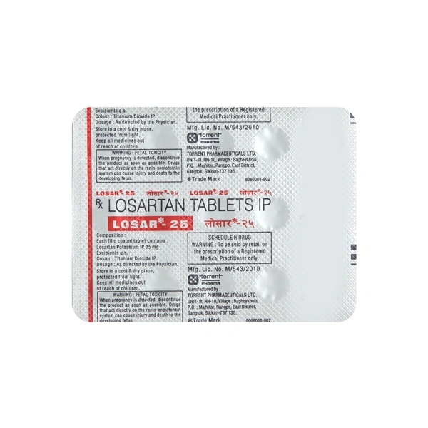 Losar 25 Tablet  - Prescription Required