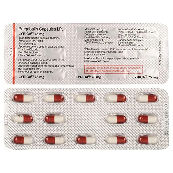 Lyrica 75mg Capsule  - Prescription Required