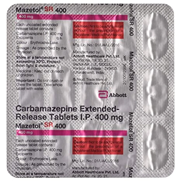 Mazetol SR 400 Tablet - Prescription Required