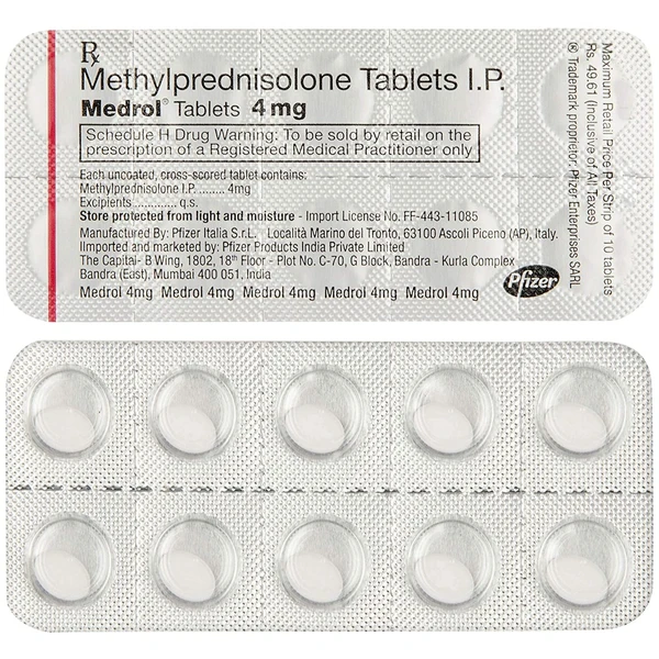 Medrol 4mf Tablet  - Prescription Required