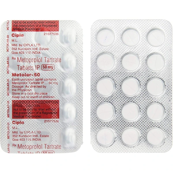 Metolar 50 Tablet  - Prescription Required