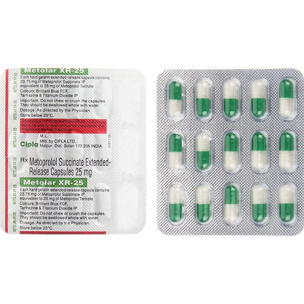 Metolar XR 25 Capsule  - Prescription Required