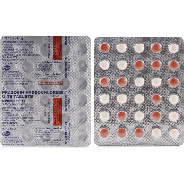 Minipress XL 5mg Tablet  - Prescription Required