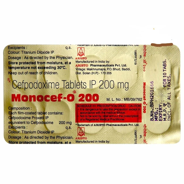 Monocef-O 200 Tablet  - Prescription Required