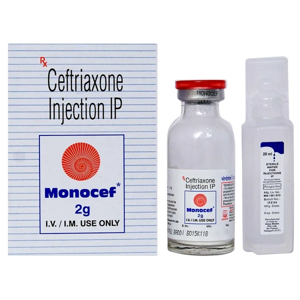 Monocef 2gm Injection  - Prescription Required