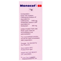 Monocef-SB 1g Injection  - Prescription Required
