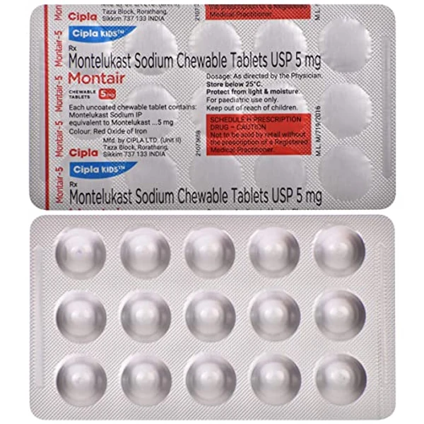 Montair 5mg Chewable Tablet  - Prescription Required