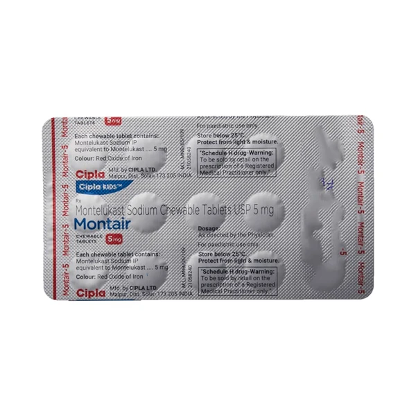 Montair 5mg Chewable Tablet  - Prescription Required