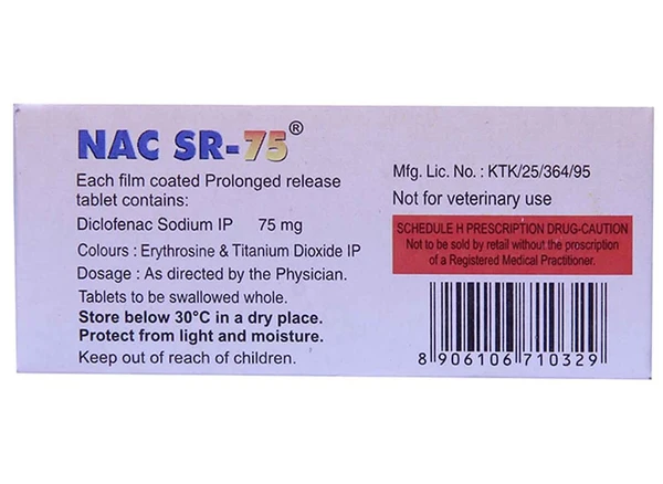 NAC SR 75 Tablet  - Prescription Required