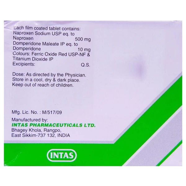 Napra D 500 Tablet  - Prescription Required