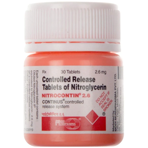 Nitrocontin 2.6 Tablet   - Prescription Required