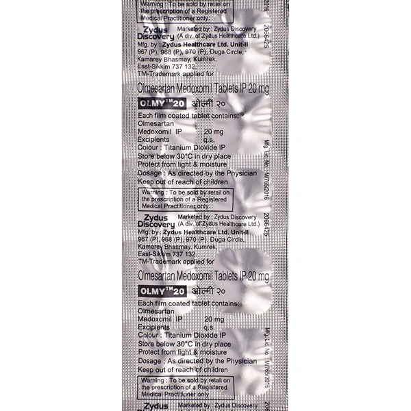 Olmy 20 Tablet  - Prescription Required